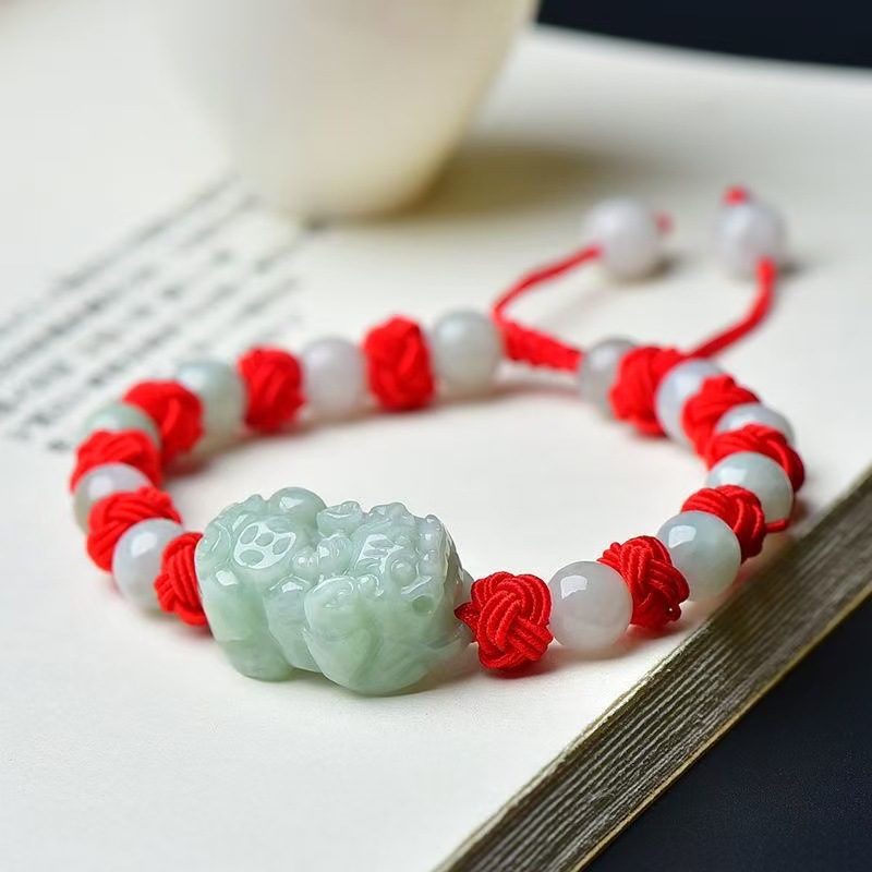 Beading - Gelang Pixiu Giok Burma Alami Aksesori