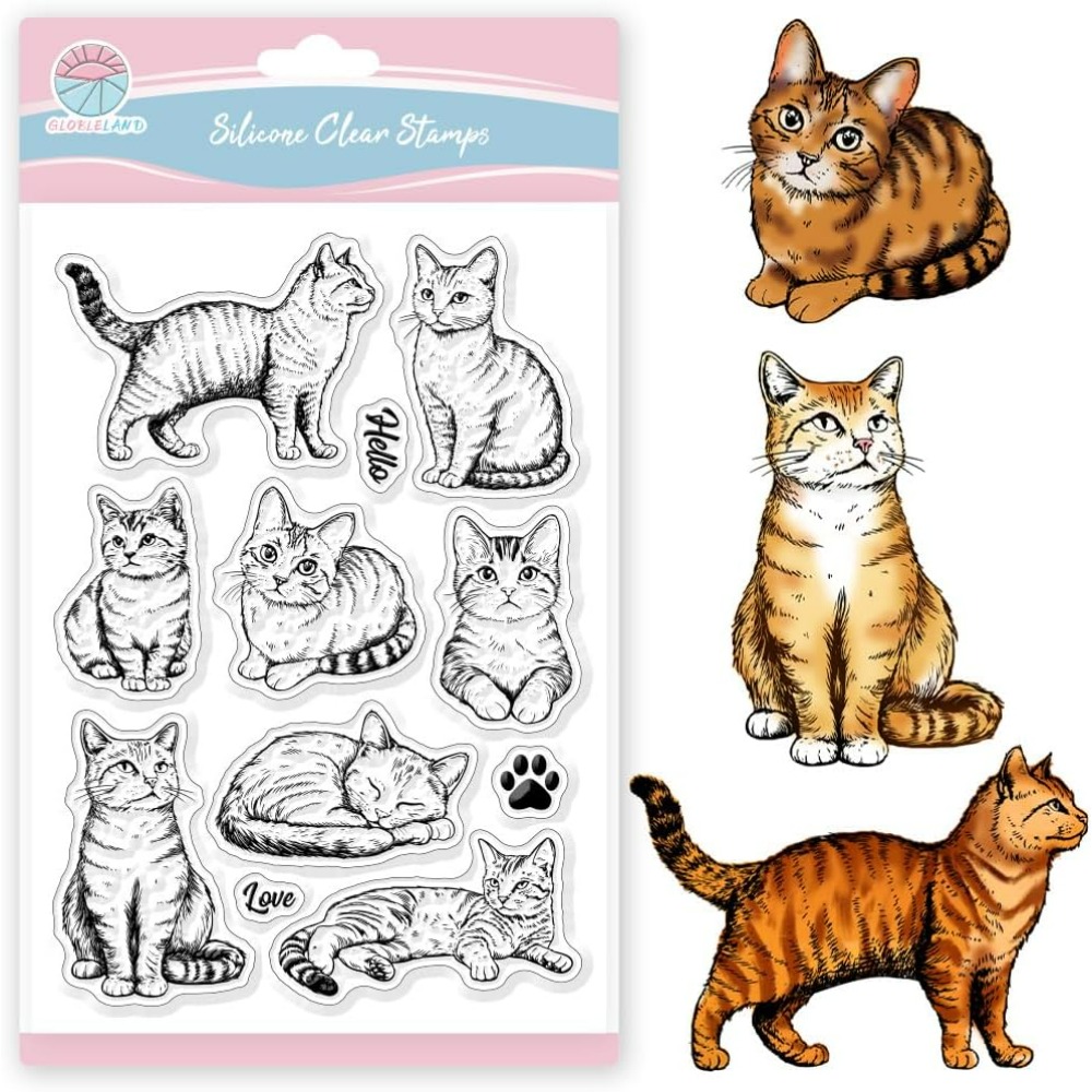 Clear Silicone Stamps For Card Making - Stempel Bening Kucing Stempel Bening Silikon
