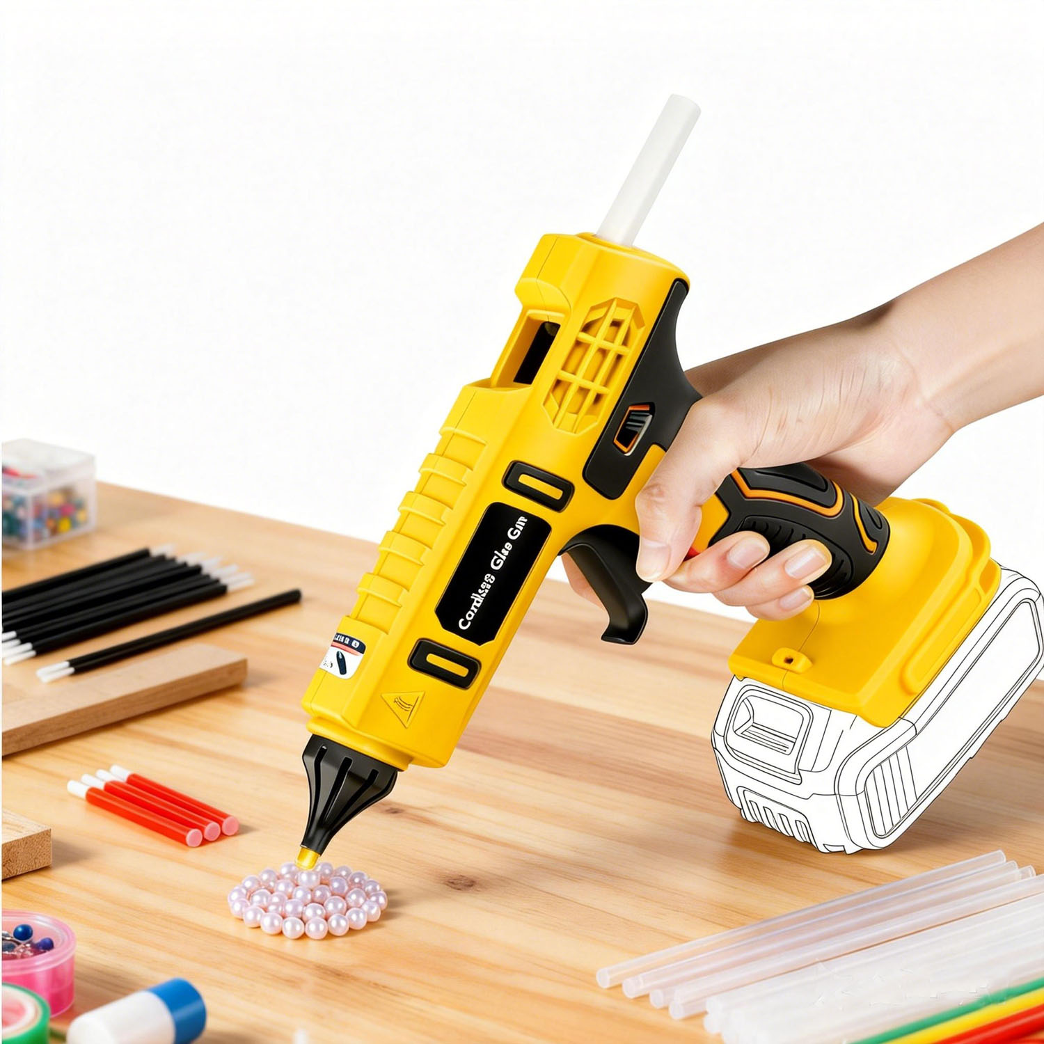 Pistol Lem Panas Tanpa Kabel 1 - Hot Melt Glue Gun Cordless ulasan dan harga