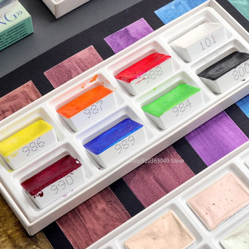 2024 baru putih malam Master p - Watercolor Paint Set Solid Pigment ulasan dan harga