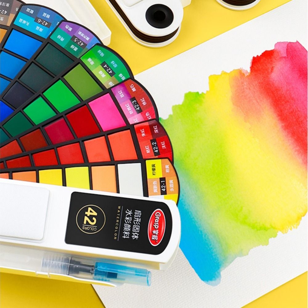 Set Cat Air Lipat dengan Kuas  - Watercolor Paint Set Solid Pigment ulasan dan harga