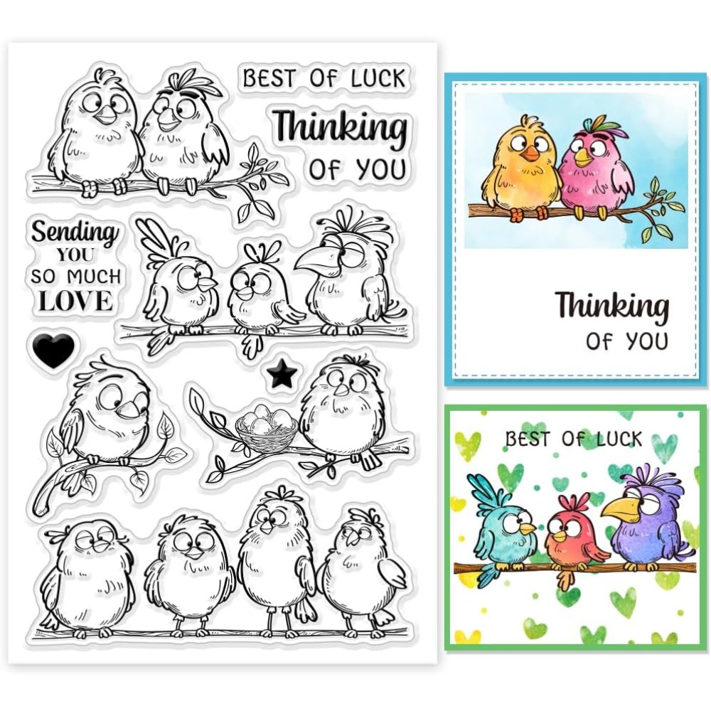Stempel Bening Cabang Burung L - Clear Silicone Stamps For Card Making ulasan dan harga