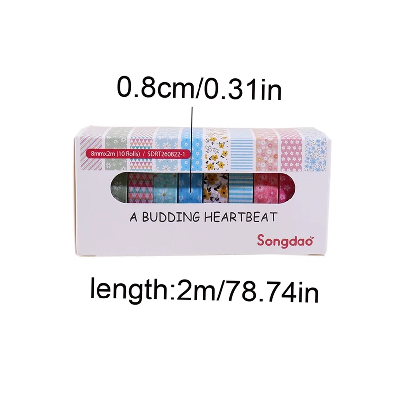 10 Gulung Pita Washi Motif Bun - Scrapbooking ulasan dan harga