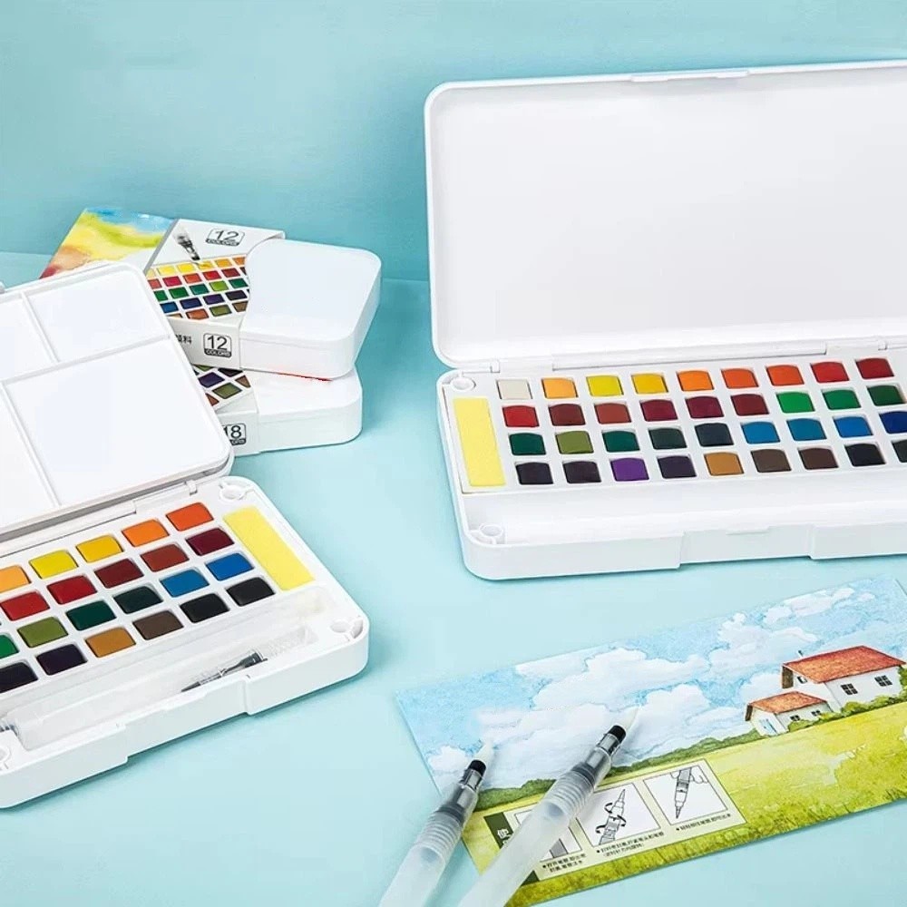 Set Cat Air Solid 12/18/24/36  - Watercolor Paint Set Solid Pigment ulasan dan harga