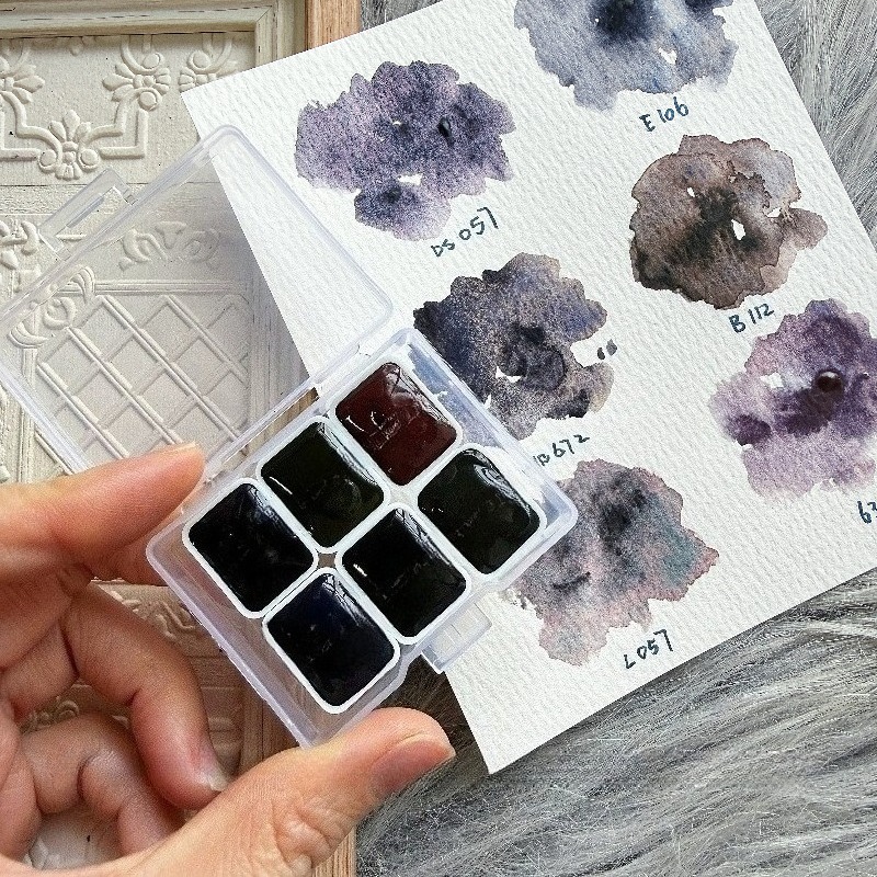 6 Warna 1ml Koleksi White Nigh - Watercolor Paint Set Solid Pigment ulasan dan harga