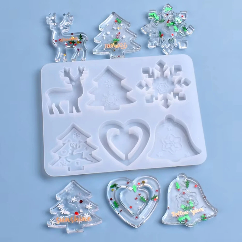 Cetakan Natal DIY Resin Krista - Silicone Epoxy Resin Molds Set ulasan dan harga