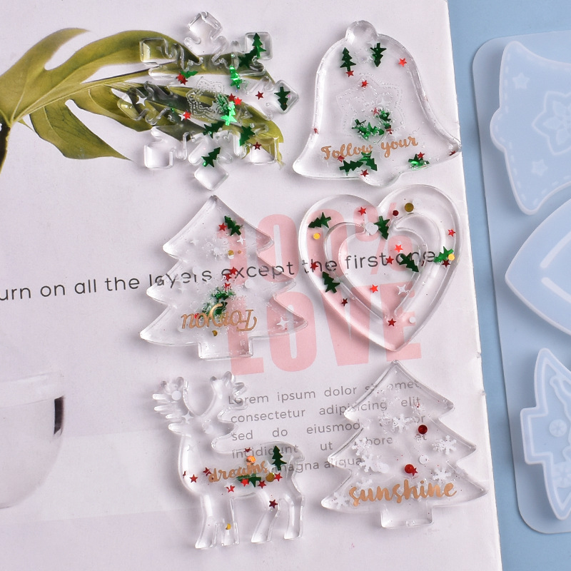 Cetakan Natal DIY Resin Krista - Silicone Epoxy Resin Molds Set ulasan dan harga