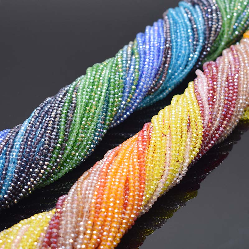 Plating AB Warna Transparan Me - Glass Seed Beads 2Mm Jewelry Making ulasan dan harga