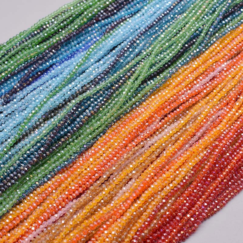 Plating AB Warna Transparan Me - Glass Seed Beads 2Mm Jewelry Making ulasan dan harga